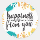 Search for happiness quote stickers Happy
