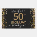 Search for fiftieth rectangle stickers Gold