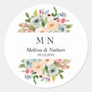 Search for floral wreath wedding stickers Summer