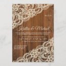 Search for burlap and lace wedding invitations Wood