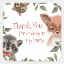 Search for owl birthday party stickers Watercolor