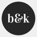 Search for black and white monogram wedding stickers Classy