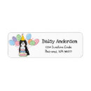 Search for happy birthday return address labels Black