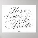 Search for here comes the bride wedding signs For her