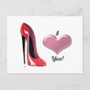 Search for high heel shoes postcards Red