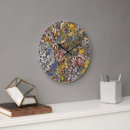 Search for stained glass clocks Botanical
