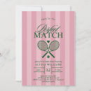 Search for tennis match invitations Pink and green