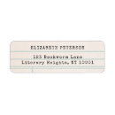 Search for library return address labels Literary
