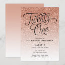 Search for rose gold 21st invitations Modern
