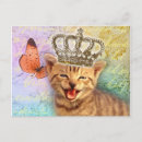 Search for cat lady birthday postcards Kitten