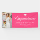 Search for pink graduation banners Congrats grad