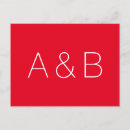 Search for initials postcards Red