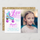 Search for skates birthday invitations Roller skating birthday party