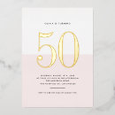 Search for foil 50th birthday invitations Minimalist