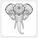 Search for elephant head stickers Zen doodle style