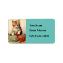 Search for kitten return address labels Vintage