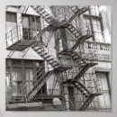 Search for fire escape Black and white