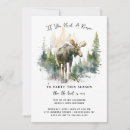 Search for moose birthday invitations Rustic