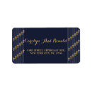 Search for navy blue and gold return address labels Golden