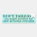 Search for funny tailgating bumper stickers Back off