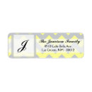 Search for yellow chevron return address labels Zigzag