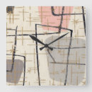 Search for mid century modern clocks Geometric pattern