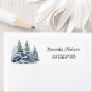 Search for winter snow return address labels Pine tree