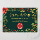 Search for dark red christmas cards Gold foil