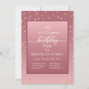 Search for rose gold surprise party invitations Typography