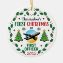Search for airline pilot christmas tree decorations First officer