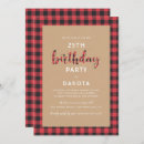 Search for buffalo plaid birthday invitations Flannel