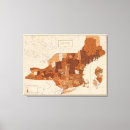 Search for new england map canvas prints Lithographed