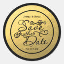 Search for black gold save the date stickers Modern
