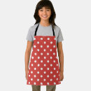 Search for red polka dot aprons White polka dots