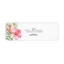Search for tropical design return address labels Hibiscus