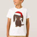 Search for dachshund kids tshirts Santa