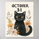 Search for cute halloween posters Black cat