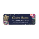 Search for tropical flower return address labels Birthday