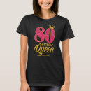 Search for 80th birthday queen tshirts Old