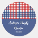 Search for red white and blue plaid stickers Fourth of july