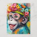 Search for monkey postcards Colourful