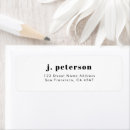 Search for initial name return address labels Black