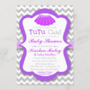 Search for purple tutu baby shower invitations Chevron