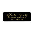 Search for black gold wedding return address labels Modern
