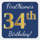 Search for thirty four stickers 34th birthday