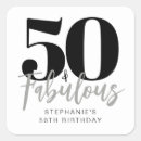 Search for fifty and fabulous stickers Elegant birthday party