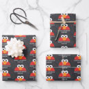 Search for sesame street wrapping paper Elmo birthday