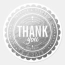 Search for silver thank you wedding stickers Modern