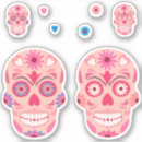 Search for pink sugar skull stickers Mexico