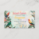 Search for exotic animal business cards Tropical